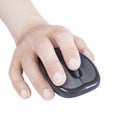 Working with computer mouse. Royalty Free Stock Photo