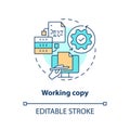 Working copy concept icon