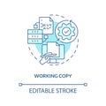 Working copy turquoise concept icon