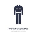 working coverall icon on white background. Simple element illustration from Fashion concept