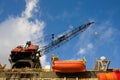 Working crane of an oil rig