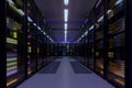 Working data center interior. Royalty Free Stock Photo