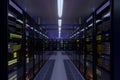 Working data center interior. Royalty Free Stock Photo