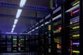 Working data center interior. Royalty Free Stock Photo