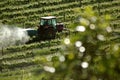 Spraying in Vineyards Royalty Free Stock Photo