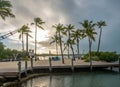 Working Dock on the Islands of Islamorada in the Middle keys of Florida Royalty Free Stock Photo