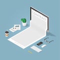Working With Documents Concept Illustration Royalty Free Stock Photo