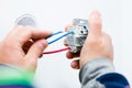 Working Electrician Royalty Free Stock Photo