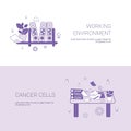 Working Environment And Workplace Concept Template Web Banner With Copy Space