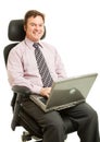 Working in Ergonomic Chair Royalty Free Stock Photo