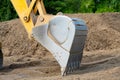 working excavator bucket