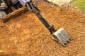 Working excavator tractor Royalty Free Stock Photo