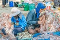 Working at a fishing port south of Hua Hin in Thailand Royalty Free Stock Photo