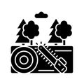 Working forest black glyph icon