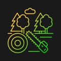 Working forest gradient vector icon for dark theme