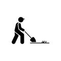 Working, garden, man icon. Element of gardening icon. Premium quality graphic design icon. Signs and symbols collection icon for