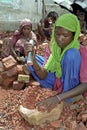 Child labor in breaking field, Dhaka, Bangladesh