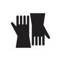 working gloves icon - hand safety protection icon sign symbol vector