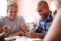 Working hard for good grades. university students during class. Royalty Free Stock Photo