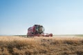 Working Harvesting Combine Royalty Free Stock Photo