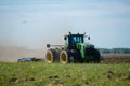 Working Harvesting Combine in the Field of Wheat Royalty Free Stock Photo