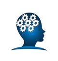 Working head brain, inspiration vector Royalty Free Stock Photo