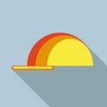 Working helmet icon, flat style