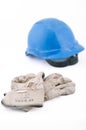 Working helmet and protectives Royalty Free Stock Photo
