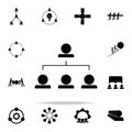 working hierarchy icon. Teamwork icons universal set for web and mobile