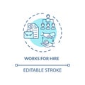 Working for hire concept icon