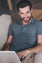 Working at home with pleasure. Royalty Free Stock Photo