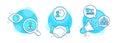 Working hours, Group and Faq icons set. Hiring employees sign. Project deadline, Managers, Web support. Vector