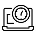 Working hours icon, outline style