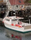 Lobster boat docked in Maine Royalty Free Stock Photo