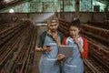 working man and woman confuse looking at tablet screens Royalty Free Stock Photo