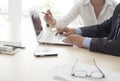 Working man and woman in the office Royalty Free Stock Photo