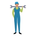 Working mechanic icon, cartoon style Royalty Free Stock Photo