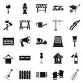 Working mechanism icons set, simple style Royalty Free Stock Photo