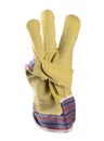 Working mens gloves on white background Royalty Free Stock Photo