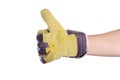 Working mens gloves on white background Royalty Free Stock Photo