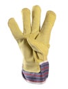 Working mens gloves on white background Royalty Free Stock Photo