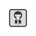 working monkey logo icon Royalty Free Stock Photo