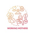 Working mothers concept icon