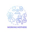 Working mothers concept icon