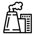 Working nuclear plant icon outline vector. Ecology solar