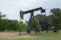 A Working Oil Well Derrick In East Texas Royalty Free Stock Photo