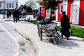 Working Old Woman In Streets Of Yalova City - Turkey