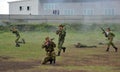 Working out the training battle of Russian special forces soldiers