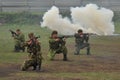 Working out the training battle of Russian special forces soldiers