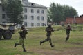 Working out the training battle of Russian special forces soldiers